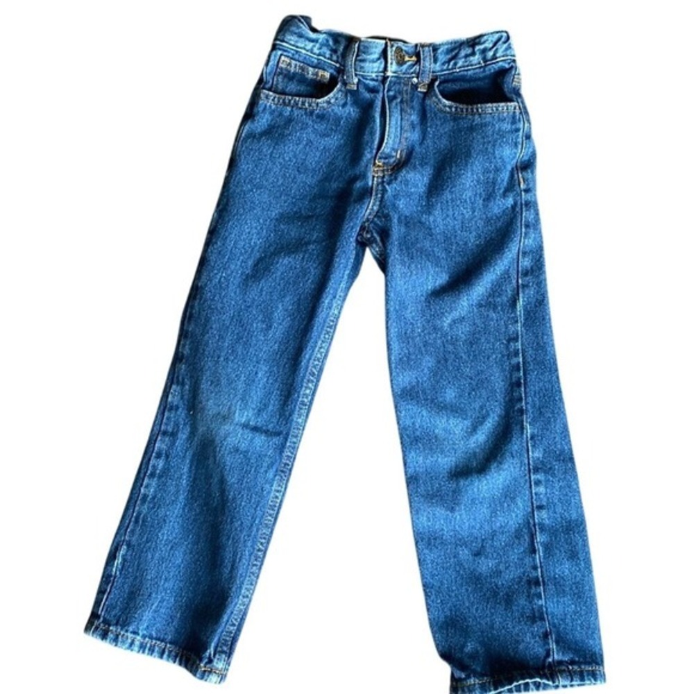 Cat & Jack Jeans Classic Fit Adjustable Waist Dark Wash Denim 6